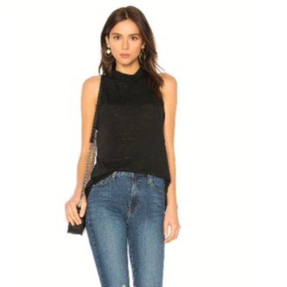 Last One! Free People NWT S Brisbane Black Tank Racerback Perfect for Summer! - Picture 3 of 12